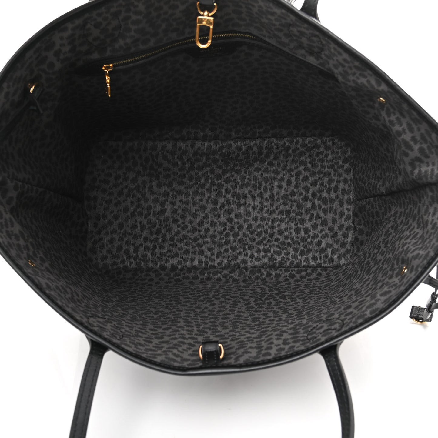 Monogram Giant Wild At Heart Neverfull MM Black