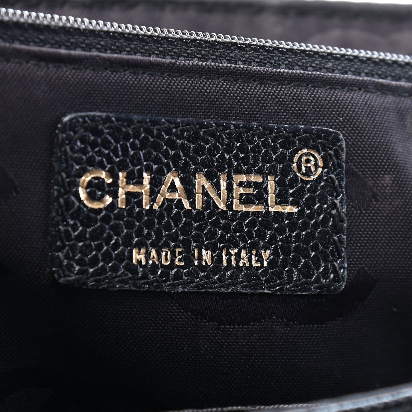 Caviar Square Stitched Small Flap Black