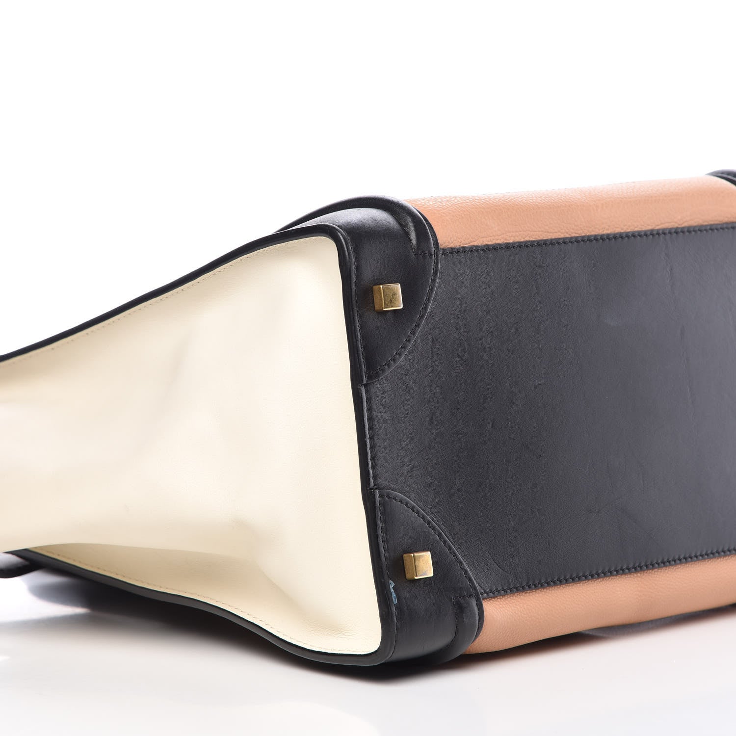 Celine Velluto Calfskin Mini Tri-Color Luggage Flesh 5 of 13