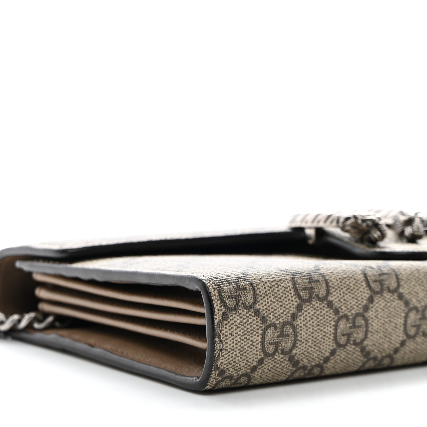 Gucci GG Supreme Monogram Mini Dionysus Chain Wallet Beige Taupe 9 of 12