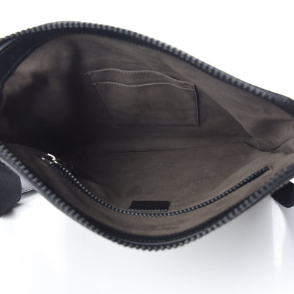 Gucci GG Supreme Monogram Flat Messenger Bag Black 5 of 10