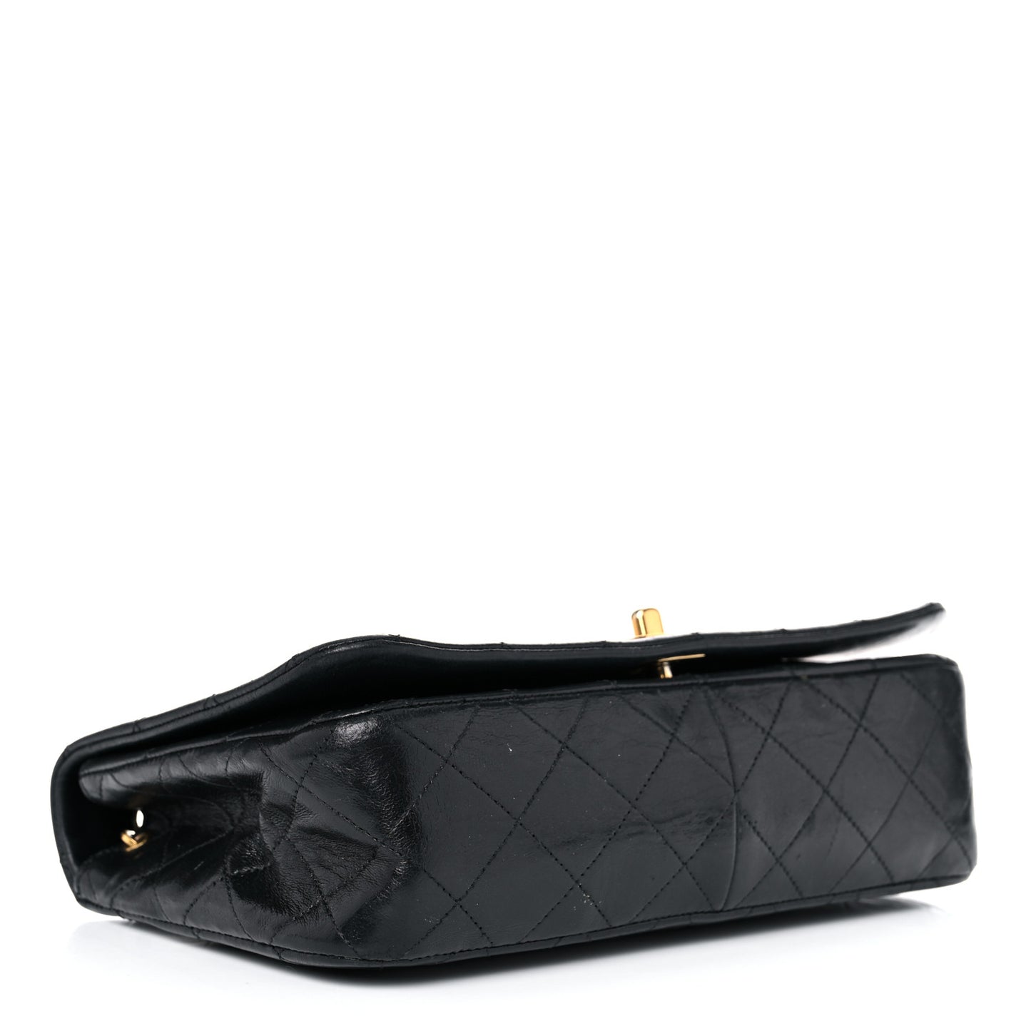Lambskin Quilted Small Single Flap Black