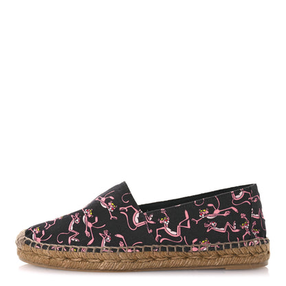 Saint Laurent Canvas Pink Panther Espadrilles 37 Black Multicolor 1 of 11