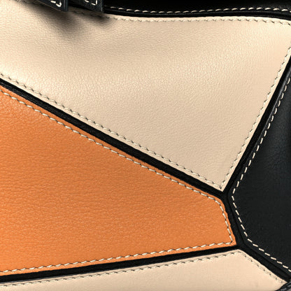 Loewe Calfskin Small Puzzle Bag Amber Light Oat Black 8 of 12