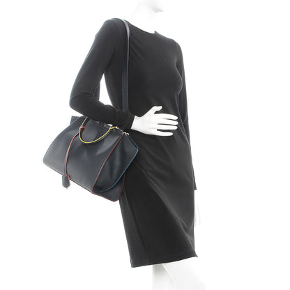 Fendi Vitello Dolce Century Petite 3Jours Tote Blue Notte 3 of 12