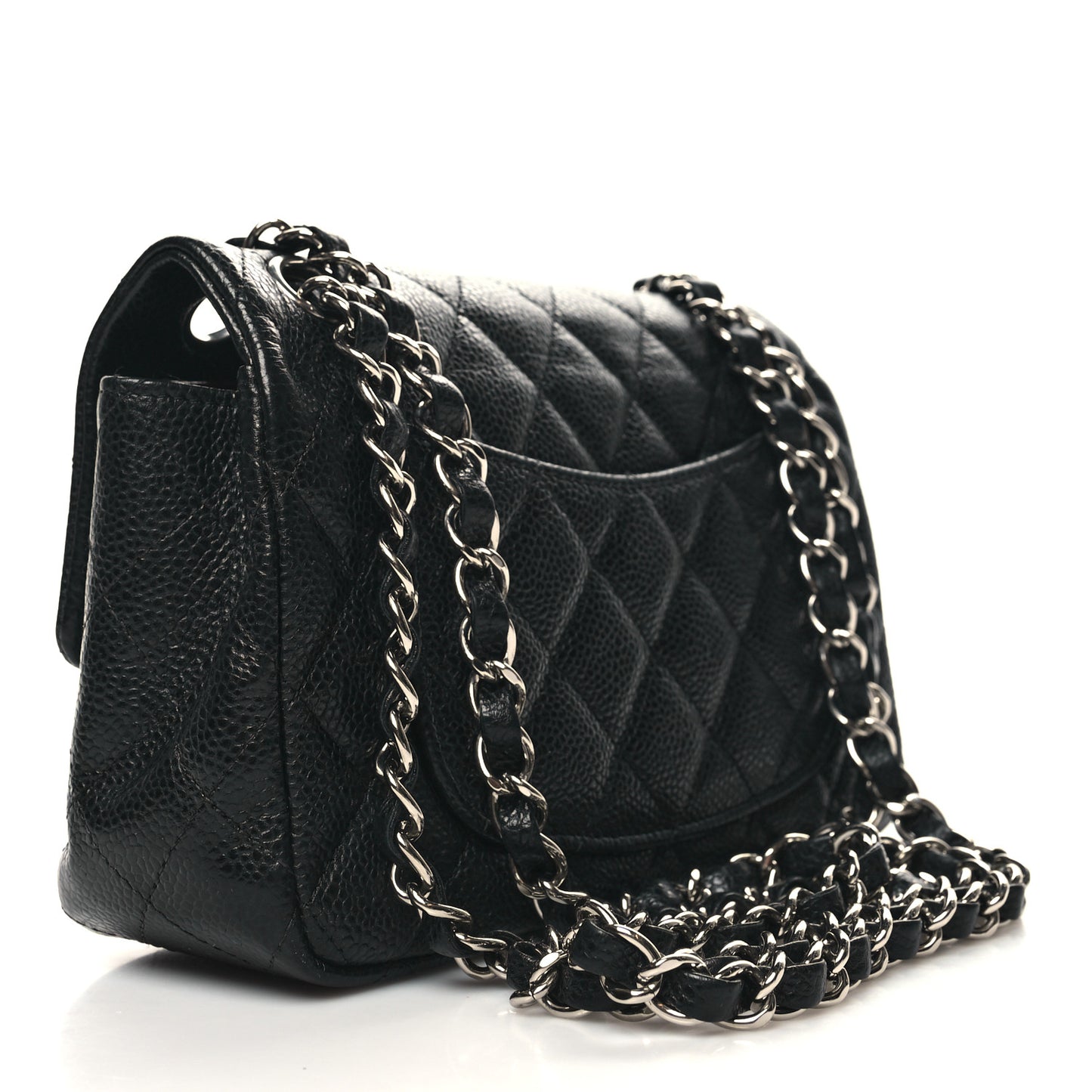 Caviar Quilted Mini Rectangular Flap Black