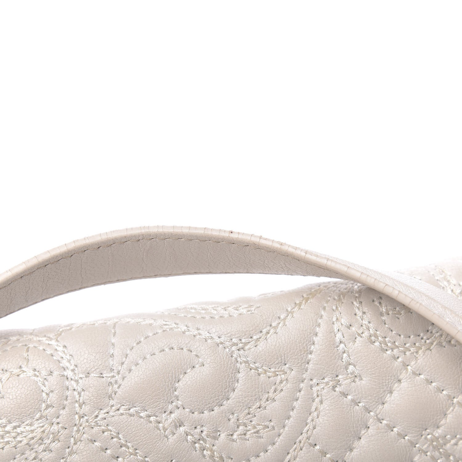Versace Nappa Barocco Quilted Vanitas Medea Shoulder Bag White 9 of 11