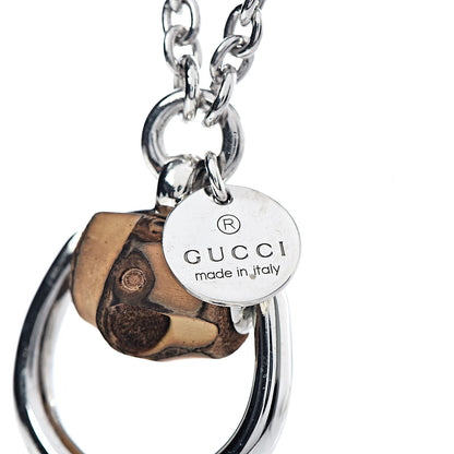 Gucci Sterling Silver Bamboo Horsebit Pendant Necklace 6 of 7