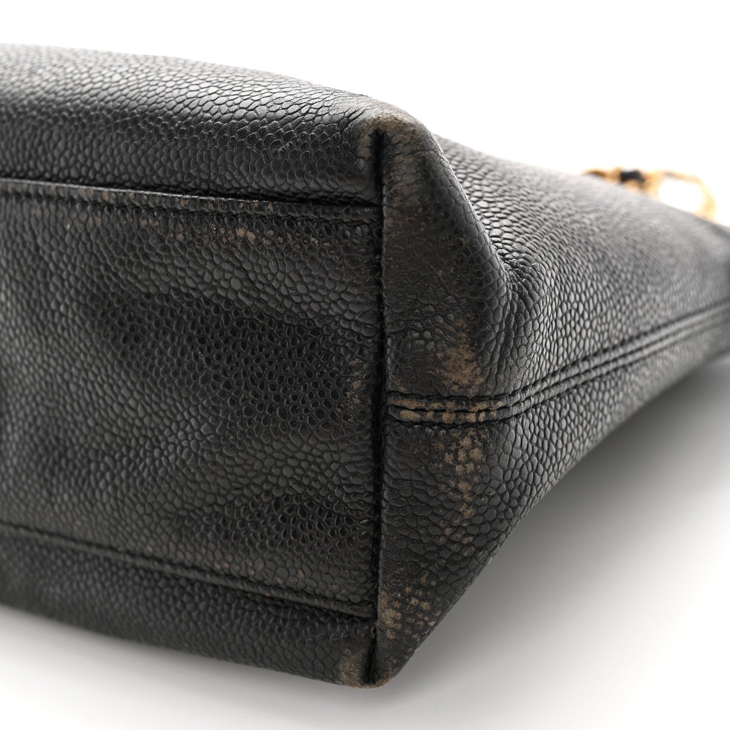 Chanel Caviar Logo Shoulder Bag Black 10 of 14