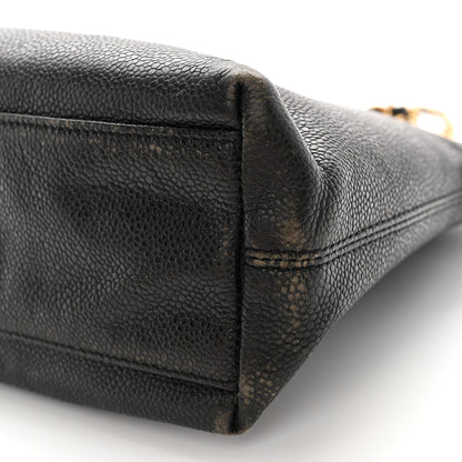 Chanel Caviar Logo Shoulder Bag Black 10 of 14