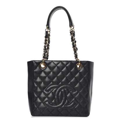 Chanel Caviar Quilted Petit Shopping Tote PST Black 1 of 11