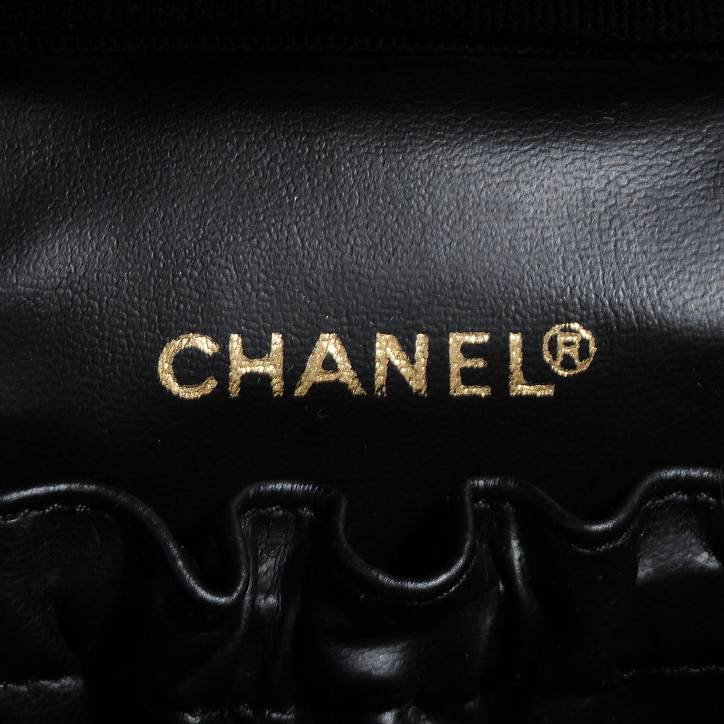 Lambskin Vanity Cosmetic Case Black
