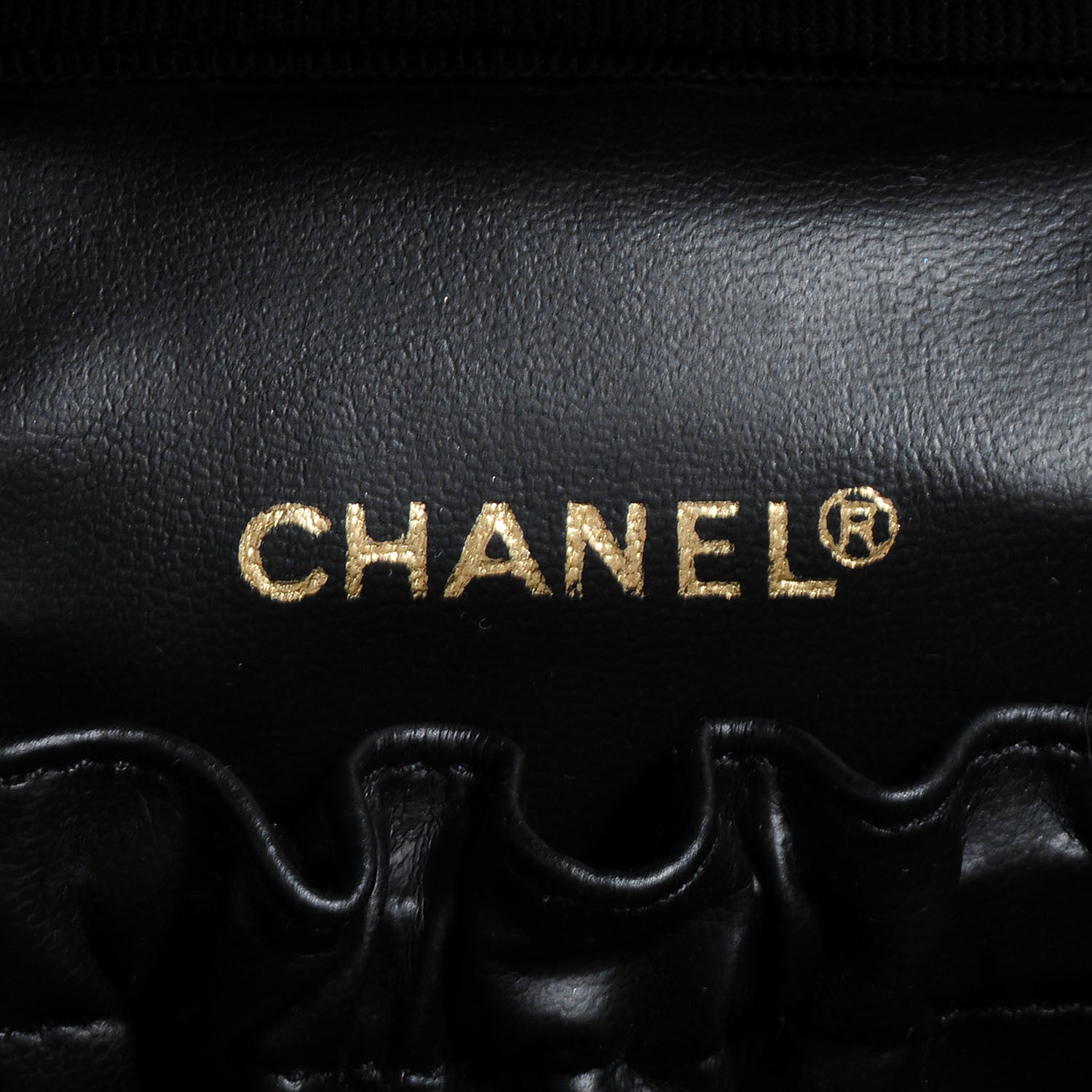 Chanel Lambskin Vanity Cosmetic Case Black 6 of 7
