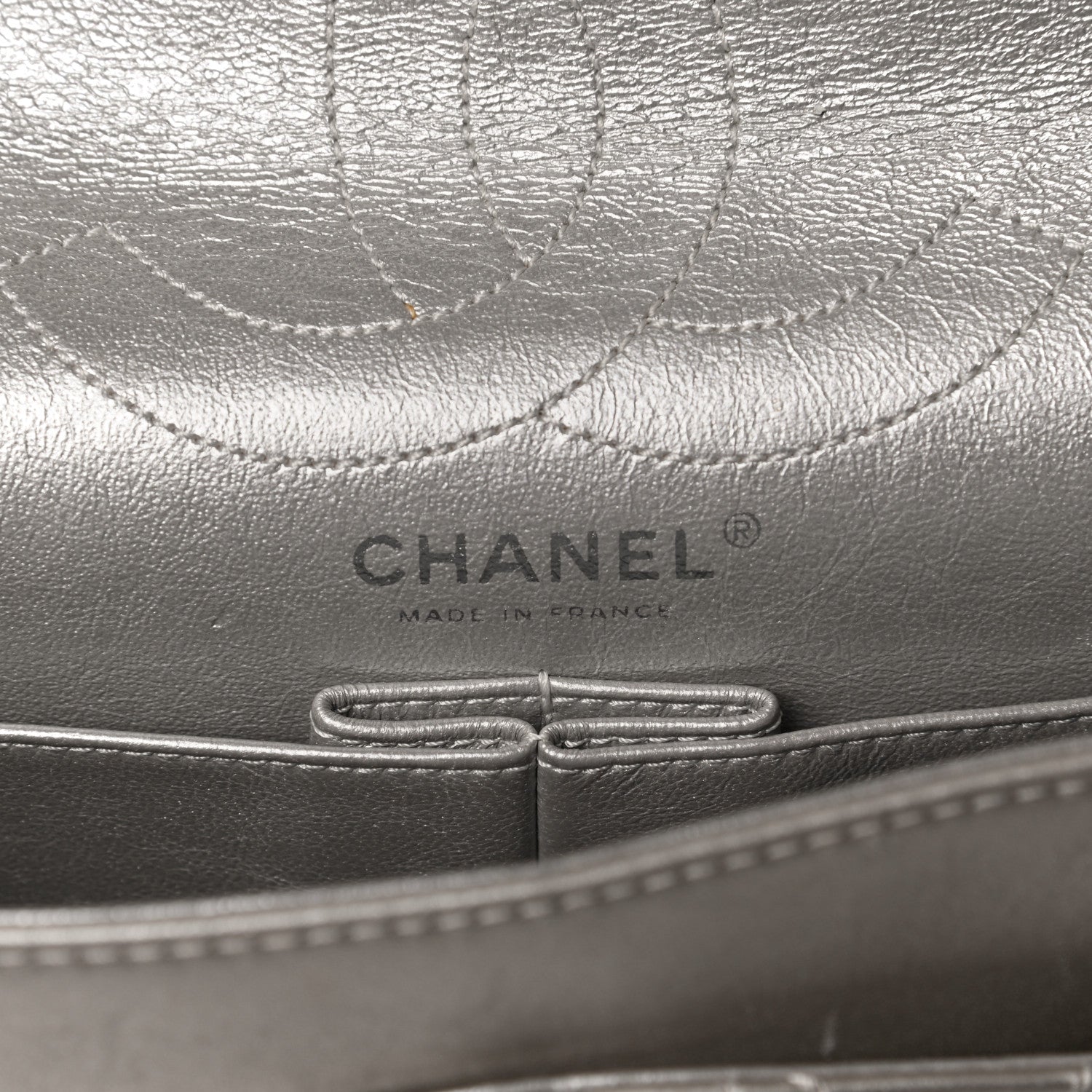 Chanel Metallic Aged Calfskin Quilted 2.55 Reissue 226 Flap Silver 6 of 15