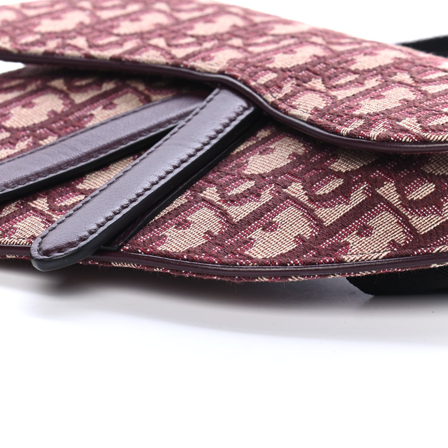 Christian Dior Oblique Saddle Belt Bag Bordeaux 9 of 9