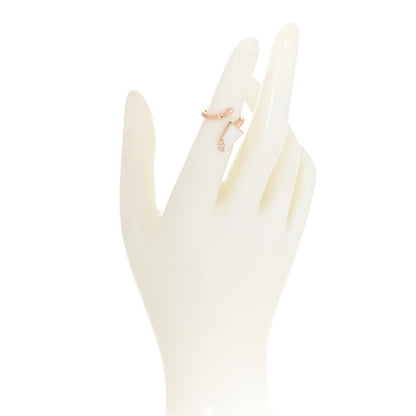 Bulgari 18K Rose Gold Diamond Mother of Pearl Gelati Ring 48 4.5 2 of 6