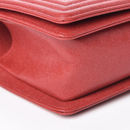 Chanel Caviar Quilted Small Boy Flap Red 8 of 9