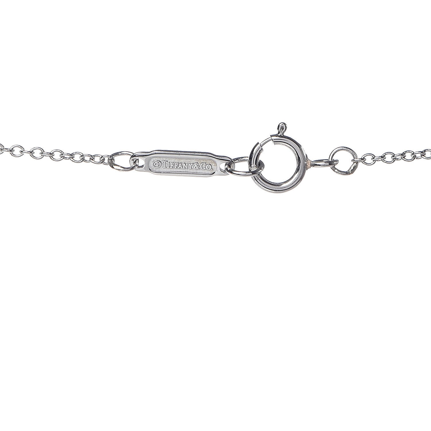 Tiffany Platinum Diamond Large Metro Heart Pendant Necklace 5 of 6