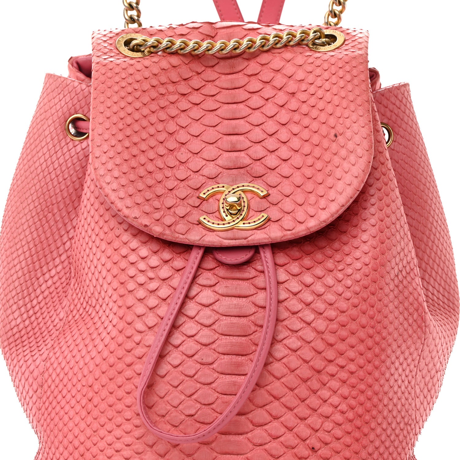 Chanel Snakeskin Backpack Light Pink 8 of 24