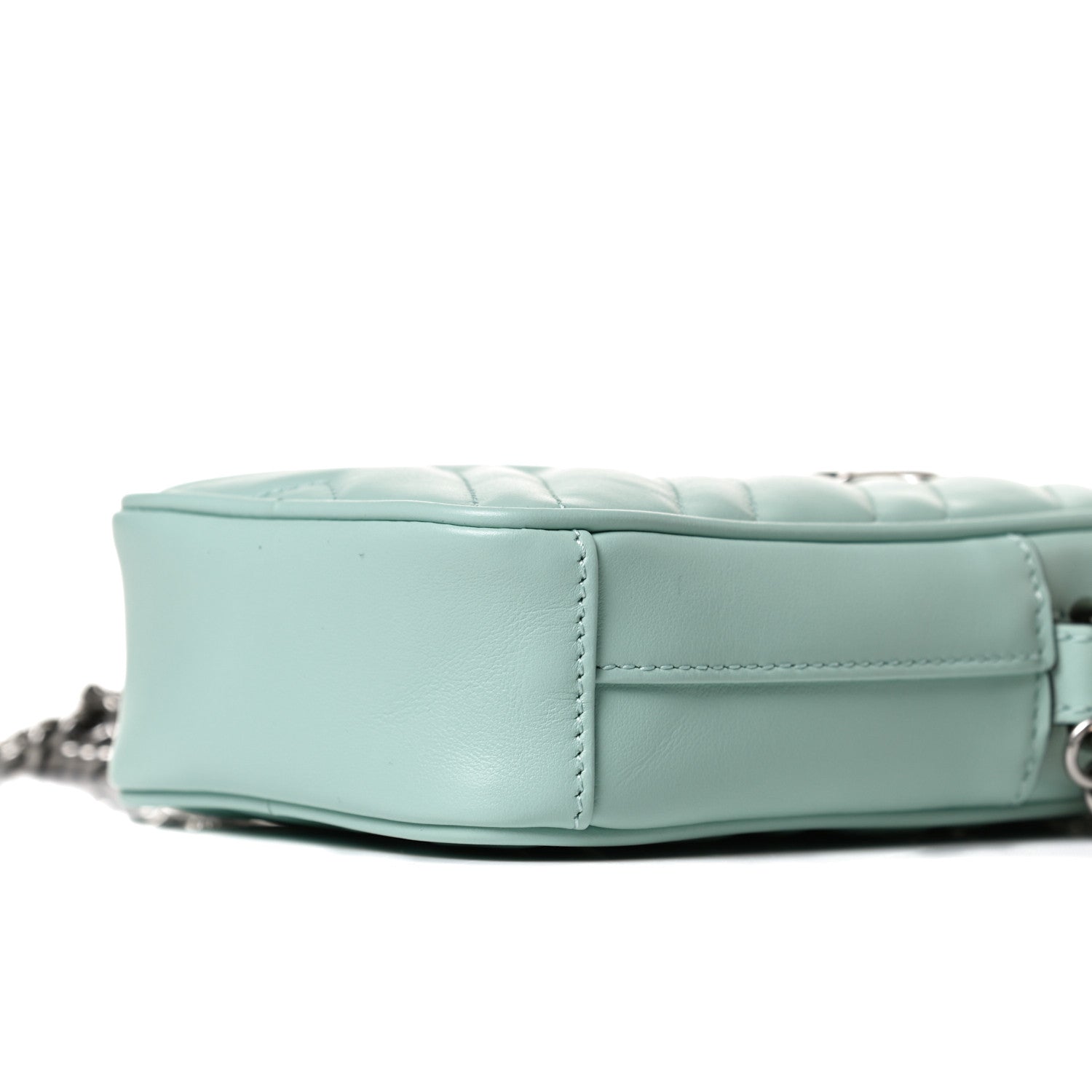 Gucci Calfskin Matelasse Mini GG Marmont Crossbody Bag Water Green 9 of 12