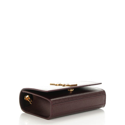 Saint Laurent Grain De Poudre Small Monogram Kate Satchel Armaranto 4 of 6