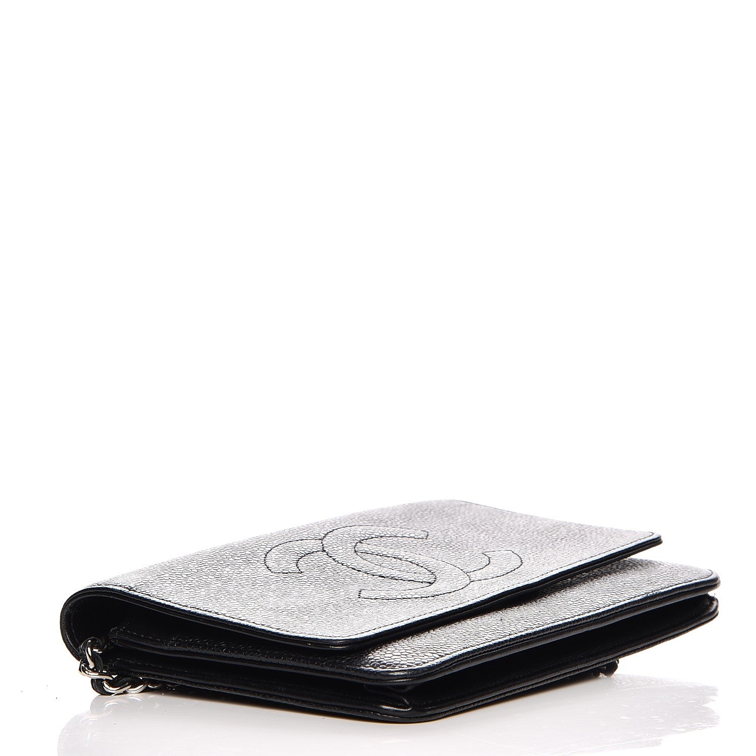 Chanel Caviar Timeless CC Wallet On Chain WOC Black 4 of 11