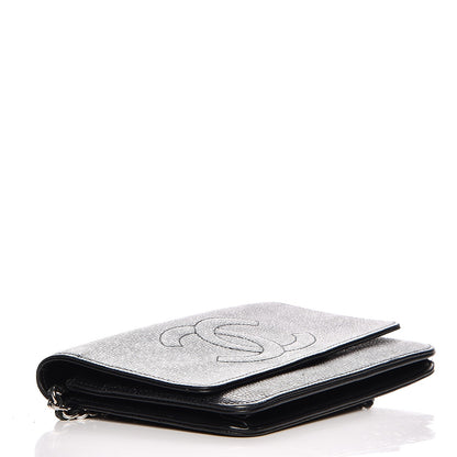 Chanel Caviar Timeless CC Wallet On Chain WOC Black 4 of 11