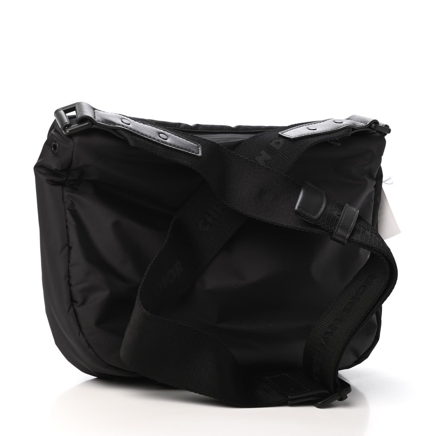 HOMME Nylon Saddle Messenger Bag Black