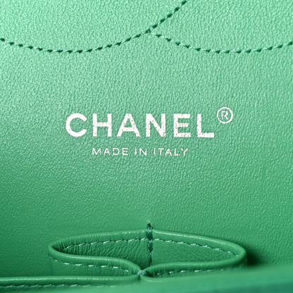 Chanel Caviar Chevron Quilted Jumbo Double Flap Green 5 of 8