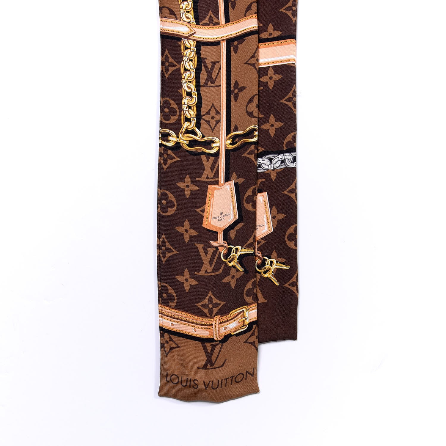 Louis Vuitton Silk Monogram Confidential Bandeau Brown 2 of 3
