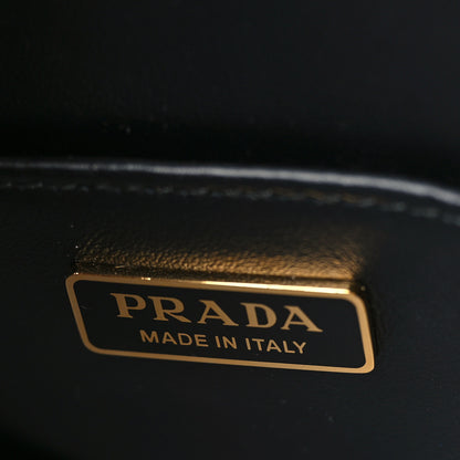 Prada Jacquard Saffiano Triangolo Symbole Embroidered Micro Tote Black Corda 8 of 8