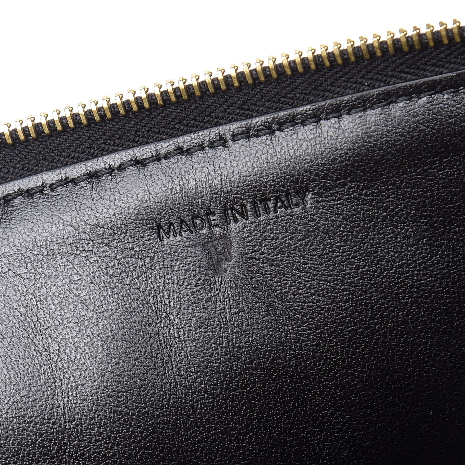 Celine Calfskin Quilted C Charm Pouch Black 7 of 9