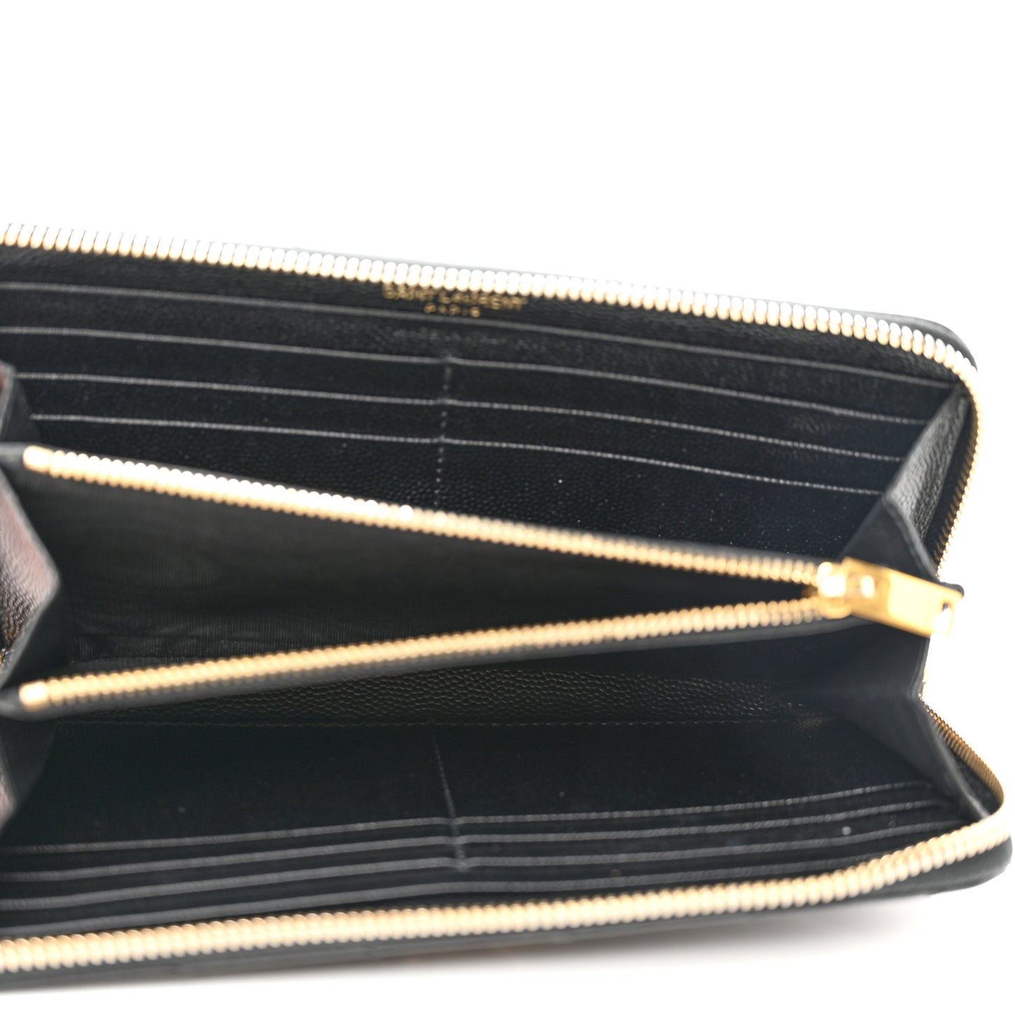 Grain De Poudre Matelasse Chevron Monogram Zip Around Wallet Black