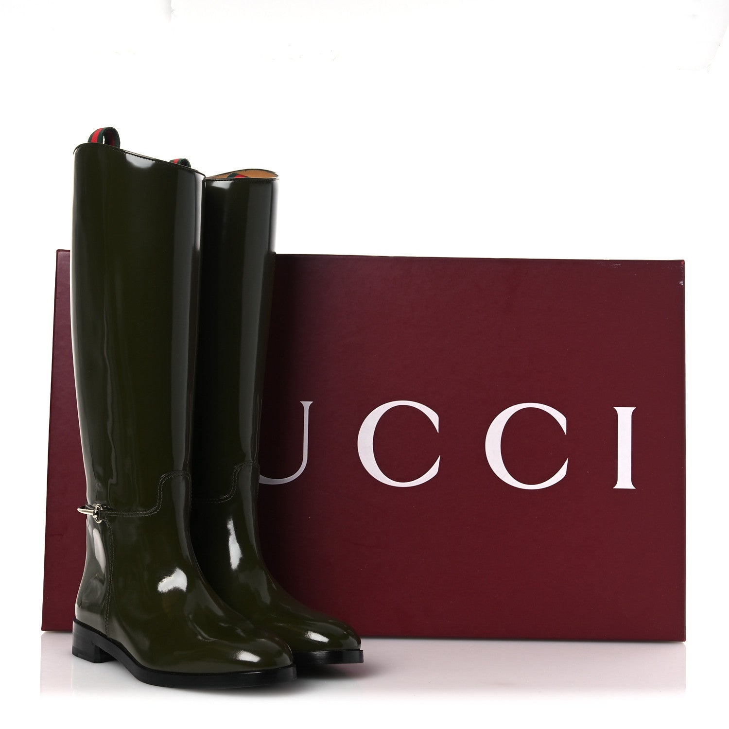 Gucci Brushed Calfskin Michelangelo Slim Horsebit Riding Boots 39