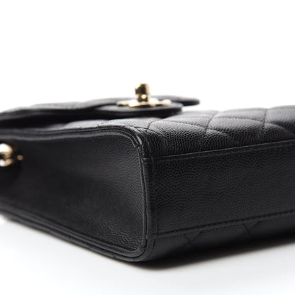 Chanel Caviar Quilted Classic Phone Holder Black 6 of 12