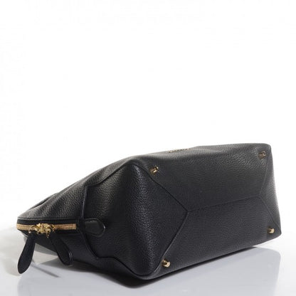 Burberry London Grainy Calfskin Medium Greenwood Bowling Bag Black 4 of 24