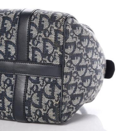 Christian Dior Denim Monogram Boston Navy 10 of 15