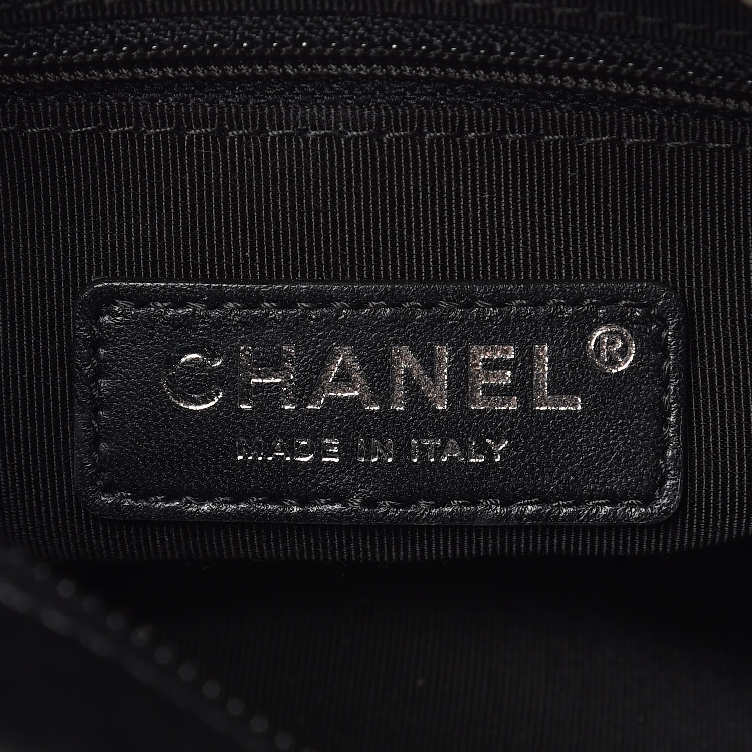 Chanel Aged Calfskin Chevron Quilted Small Gabrielle Hobo So Black 6 of 10
