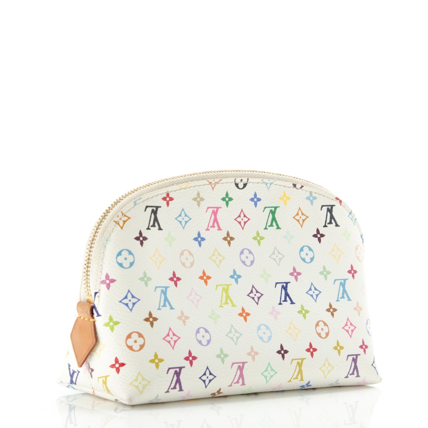 Monogram Multicolor Cosmetic Pouch White Litchi