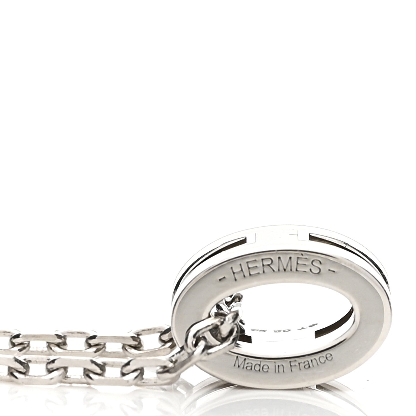 Palladium Mini Pop H Pendant Necklace Marron Glace
