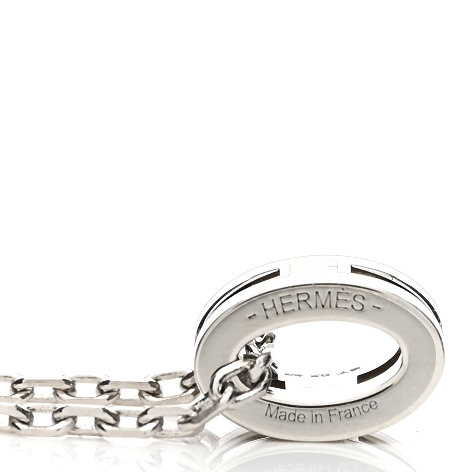 Hermes Palladium Mini Pop H Pendant Necklace Marron Glace 4 of 4