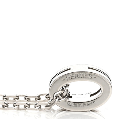 Hermes Palladium Mini Pop H Pendant Necklace Marron Glace 4 of 4