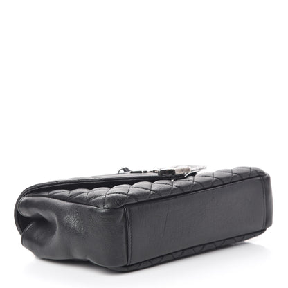 Saint Laurent Sheepskin Tri-Quilt Monogram Medium Soft Envelope Bag Black 4 of 13