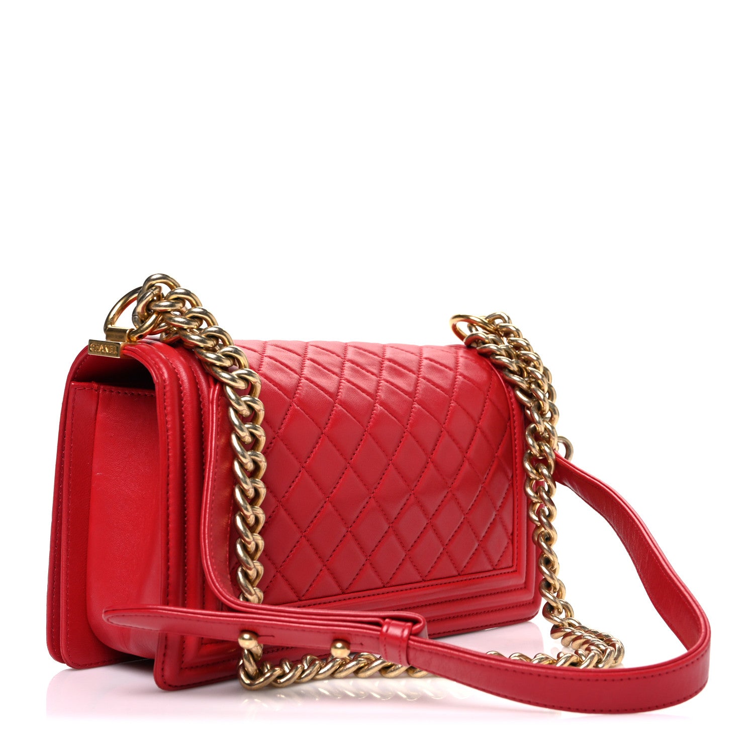 Chanel Lambskin Quilted Medium Boy Flap Red 3 of 10