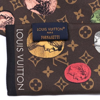 Louis Vuitton X FORNASETTI Silk Monogram Cameo Bandeau Brown 3 of 3