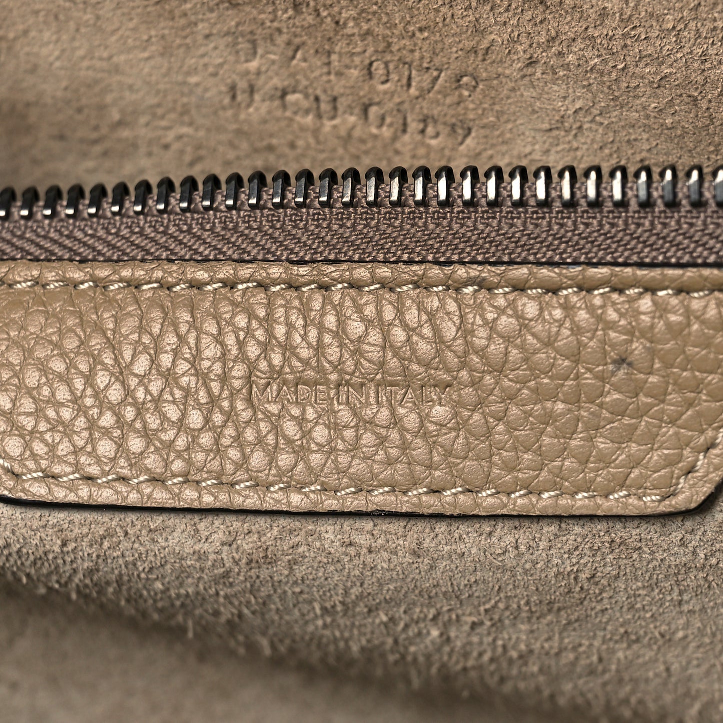 Drummed Calfskin Mini Luggage Dune