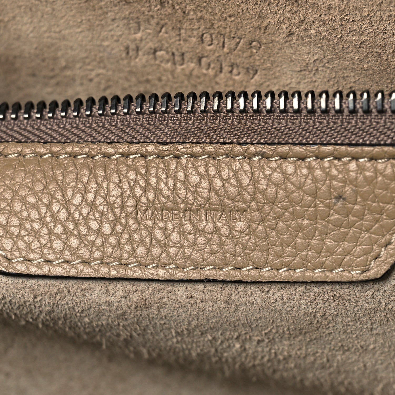 Celine Drummed Calfskin Mini Luggage Dune 6 of 15