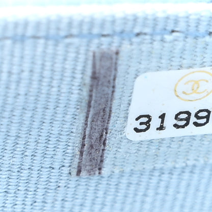 Chanel Caviar Quilted Flap Card Holder Wallet Light Blue 8 of 18