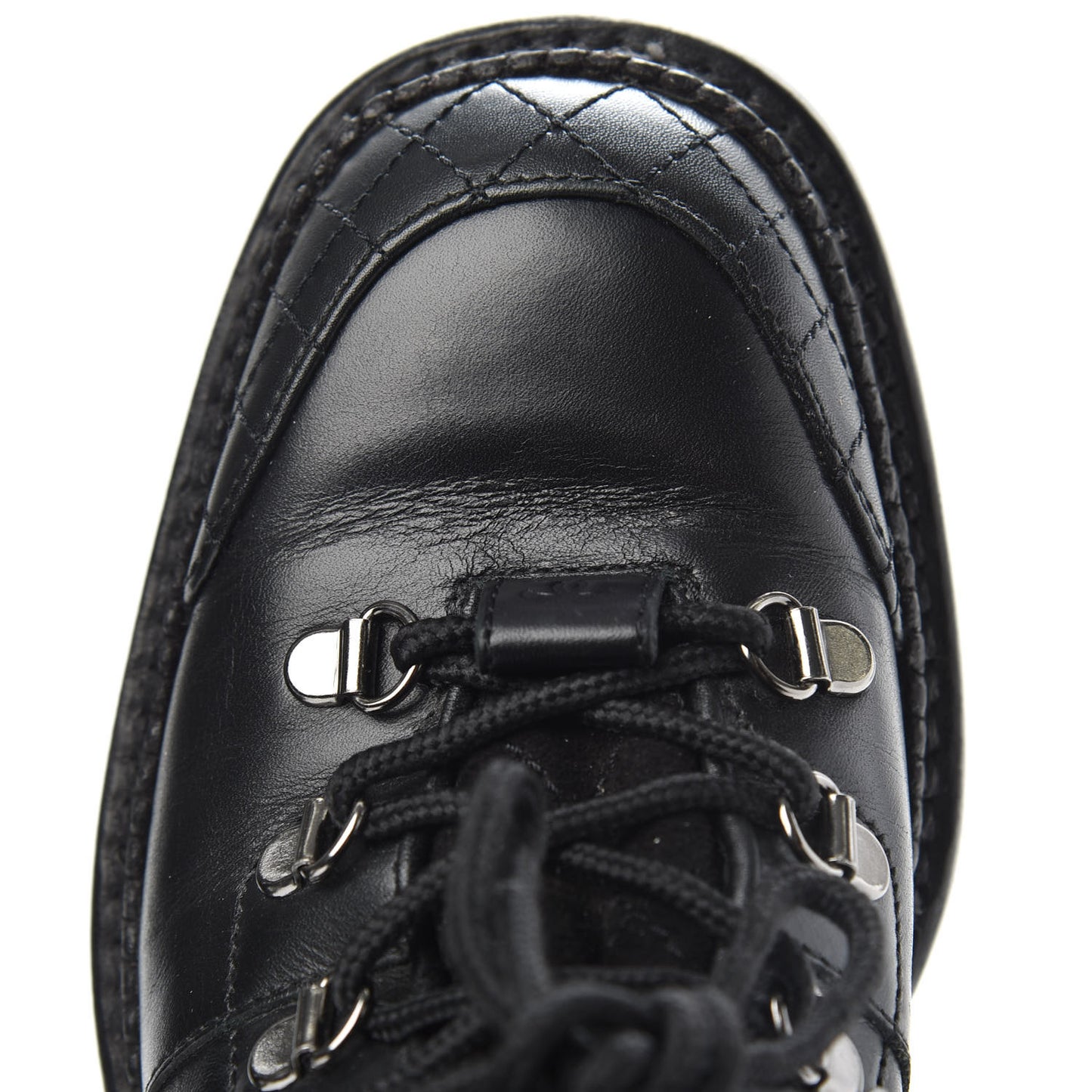 Calfskin Kid Suede Lace Up Short Boots 38 Black