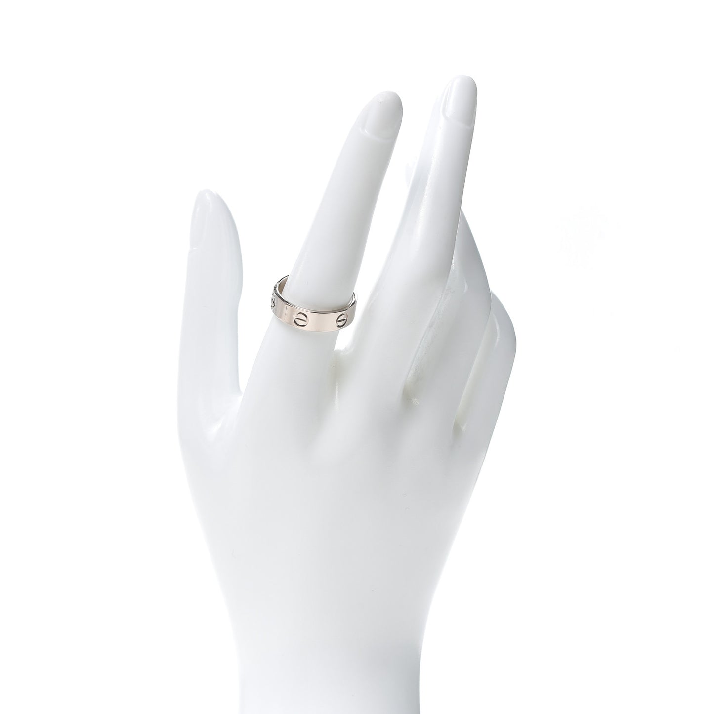18K White Gold 5.5mm LOVE Ring 58 8.25